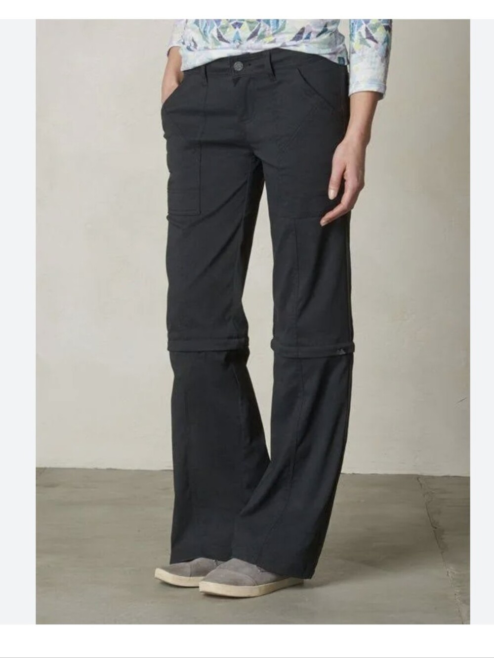 Prana Womens Monarch Convertible Pants Black Size 6